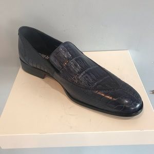 Mauri, Men ,Ostrich Skin Slip-On Shoes made in Italy. New !